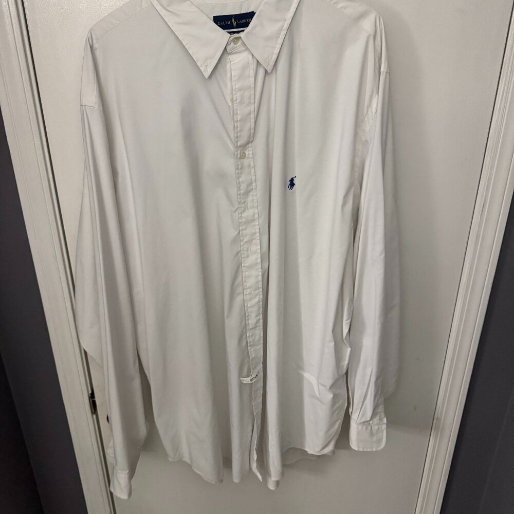 4XLT - Polo RL - White button Down